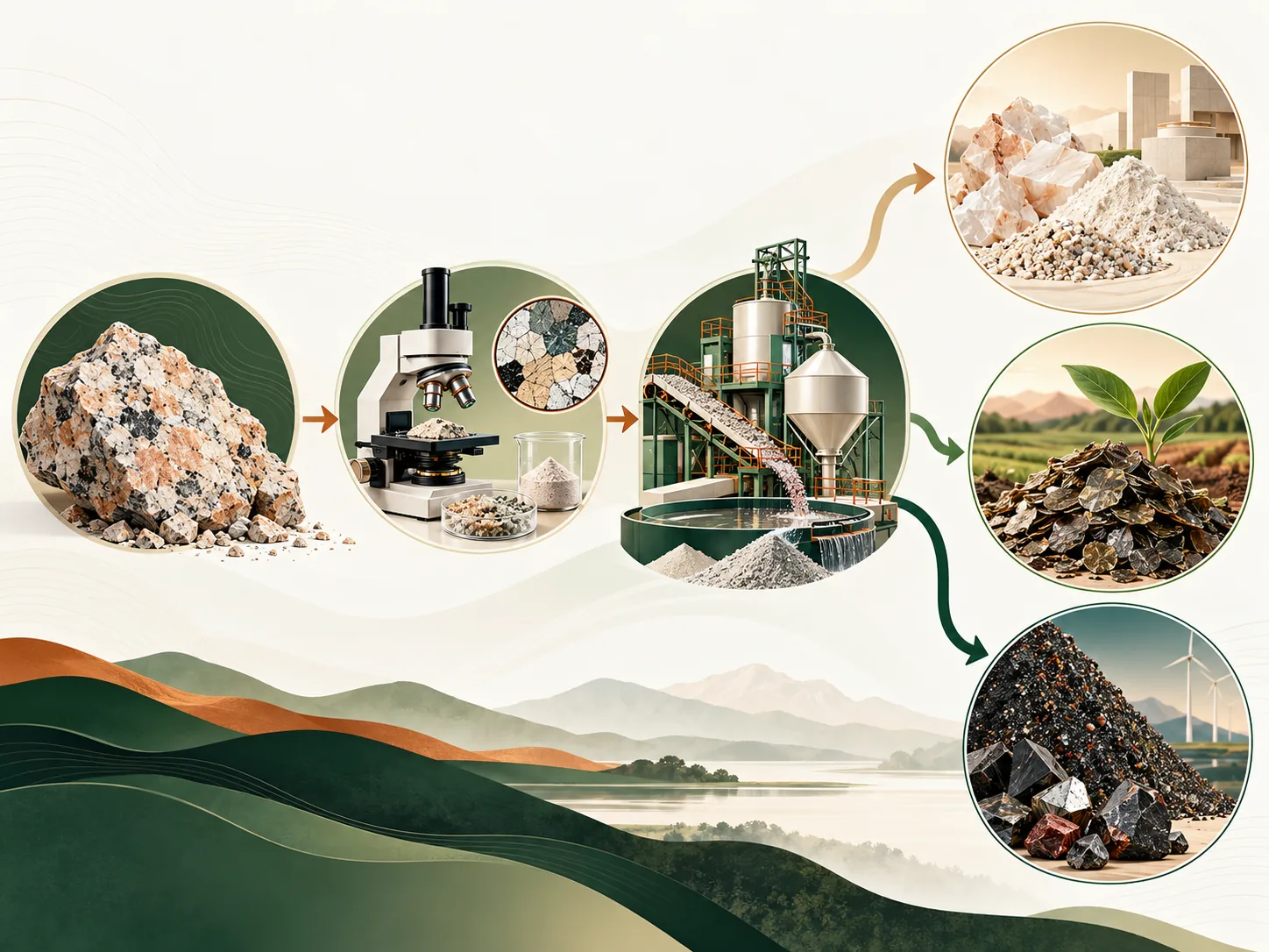 GAIA product pathways from syenite feedstock to K-Mg, industrial mineral and strategic co-product hypotheses